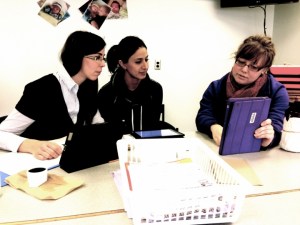 Here is a picture of a group of teachers from Vanier learning about FreshGrade. Laura is the one with the purple iPad - she’s a first year teacher and she was facilitating this session. She helped her colleagues feel safe in facing change.